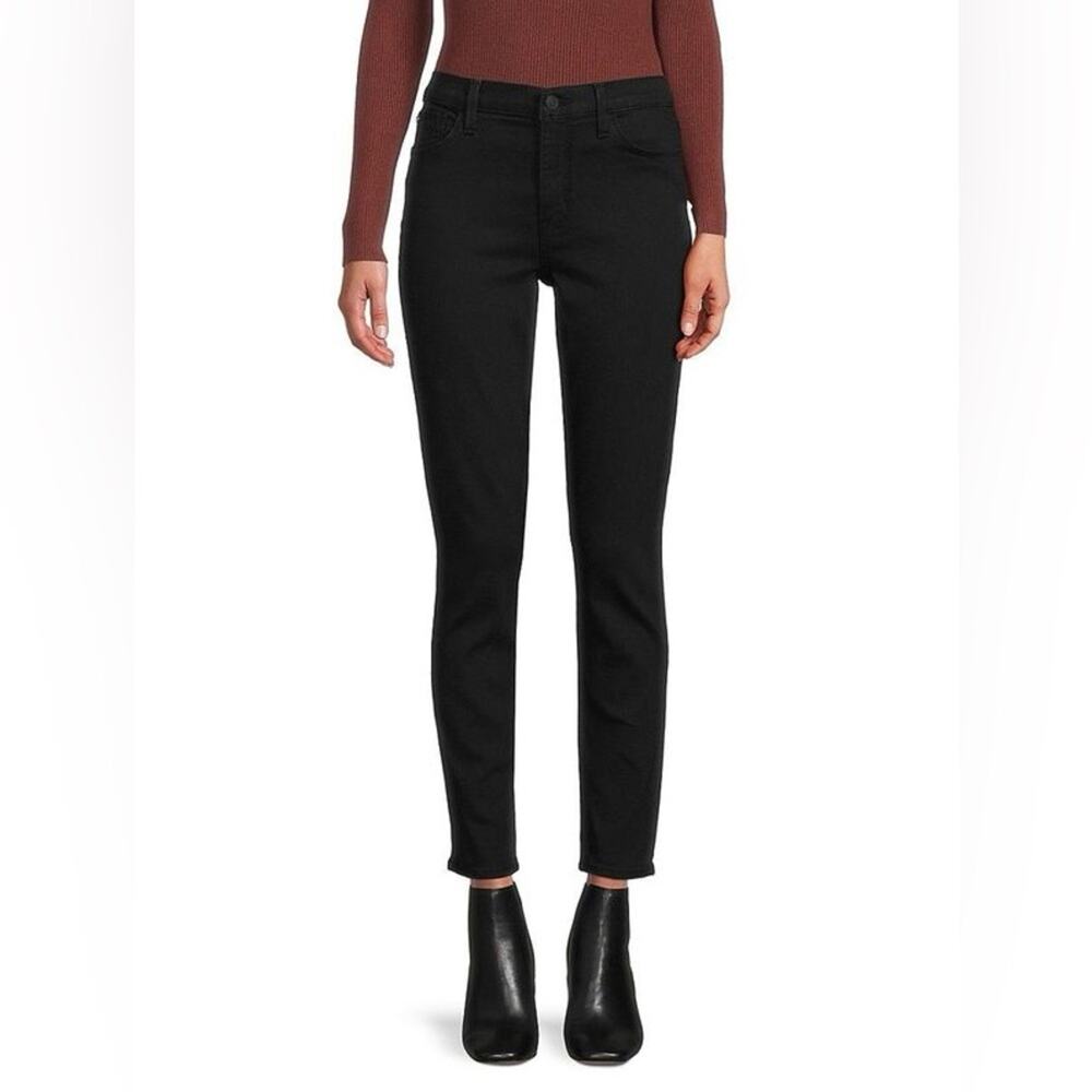 Hudson Natalie Size 27 Mid-Rise Super Skinny Jeans Black Denim NWT